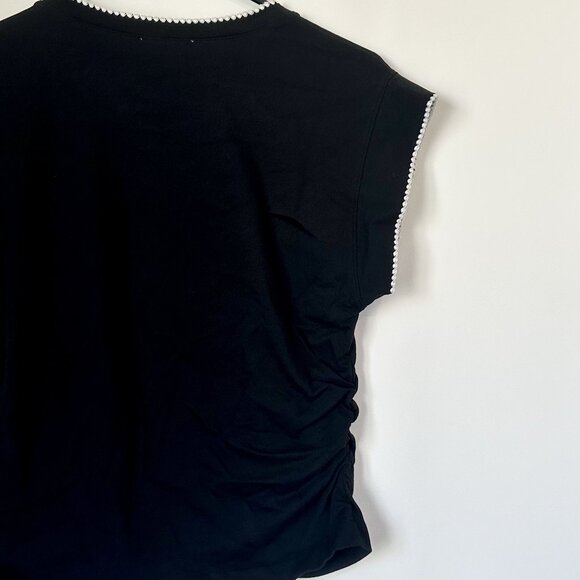 NWT Madewell Black Side-Cinch Muscle Tee - Size: Medium - Picture 5 of 13